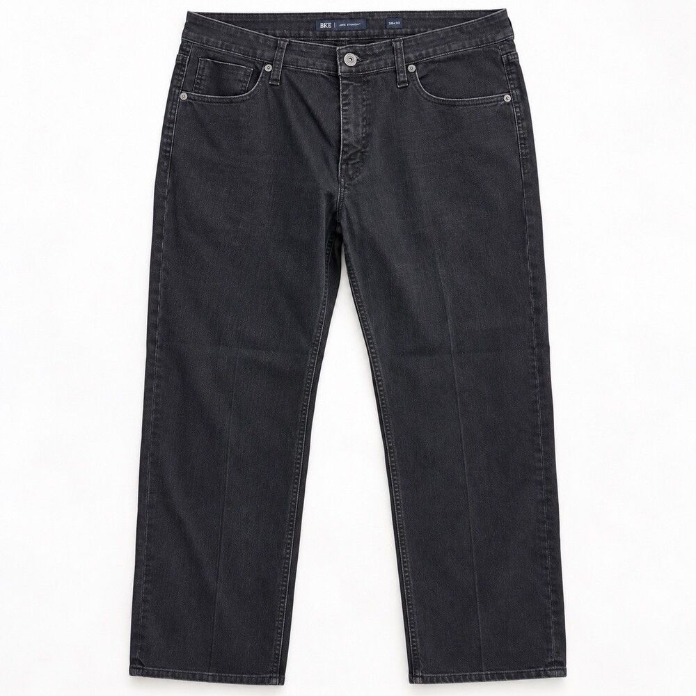 BKE Jake Straight Jeans Black Stretch Denim Western Casual Men's 38x30